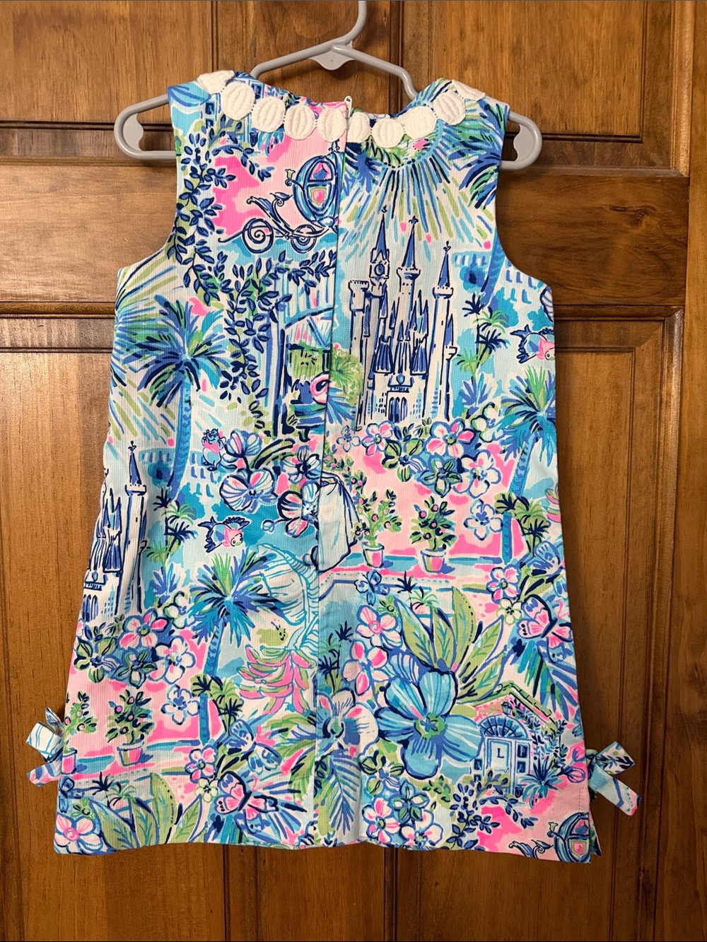 Lilly Pulitzer Girls Floral Tropical Shift Dress in Blue, Pink, Green - Picture 2 of 4